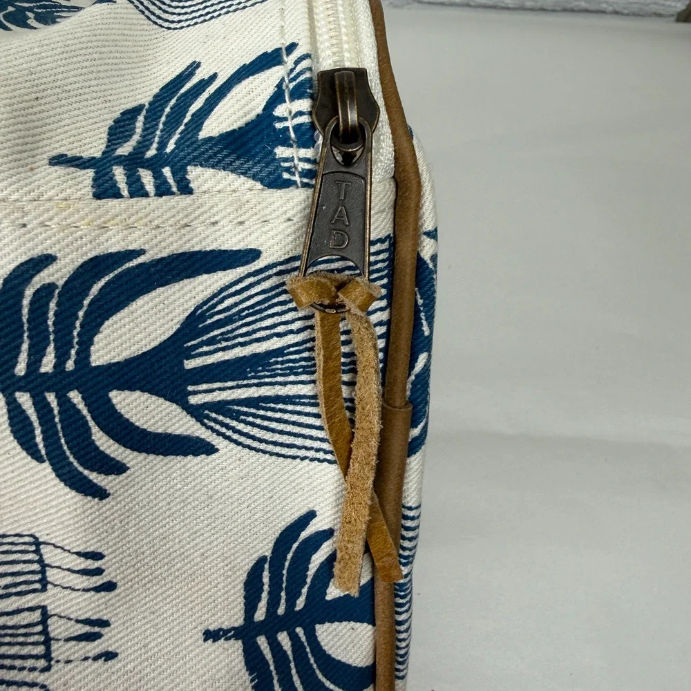 ROVOS RAIL South Africa Train Guest Amenity Bag (Empty) Cream Blue Botanical